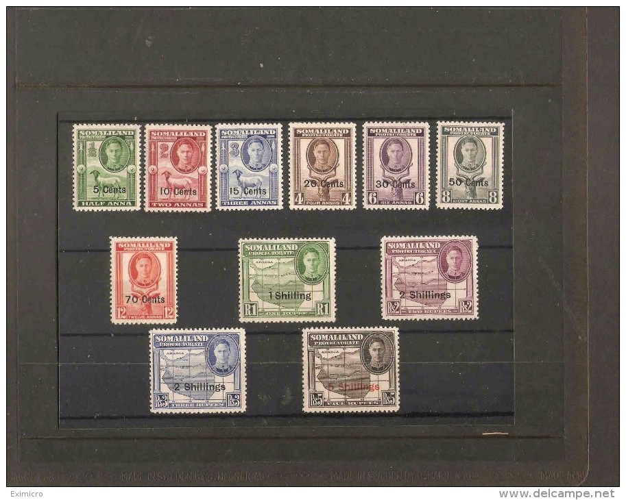 SOMALILAND 1951 SET SG 125/135 MOUNTED MINT Cat £55 - Somaliland (Herrschaft ...-1959)