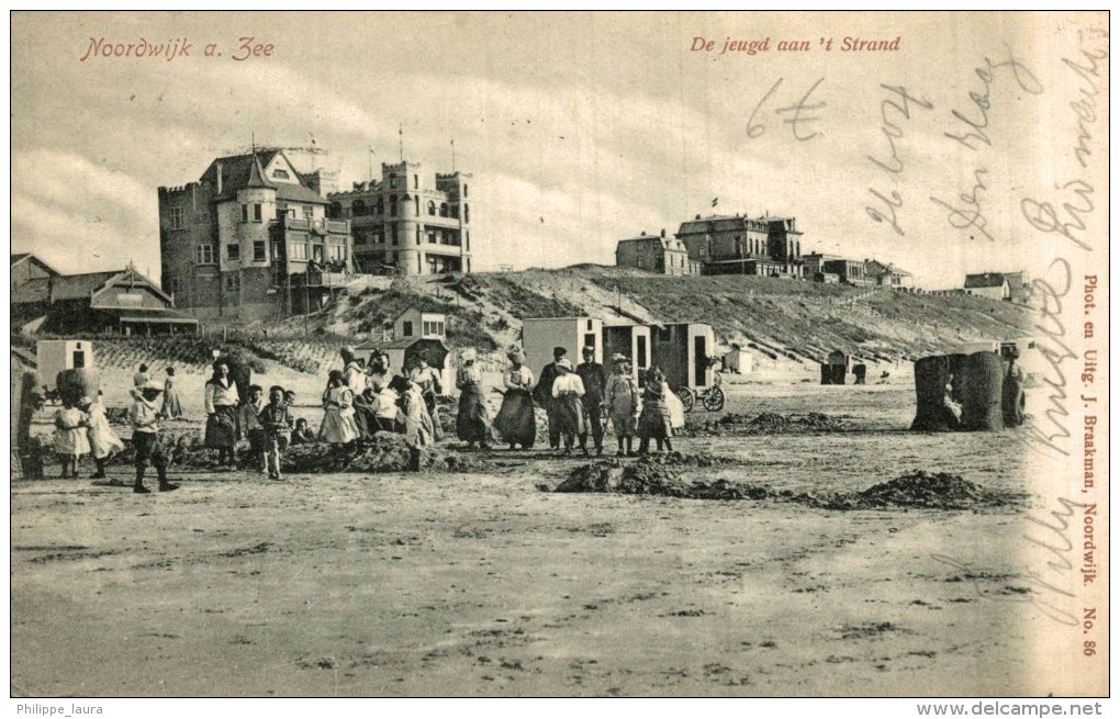 1904   UNIQUE  DE JEUGD AAN AAN ´T STRAND  NOORDWIJK AAN ZEE - Noordwijk (aan Zee)