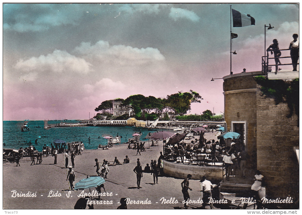 BRINDISI /  Lido S. Apollinare - Terrazze - Veranda - Nello Sfondo Pioneta E Villa Monticelli - Brindisi