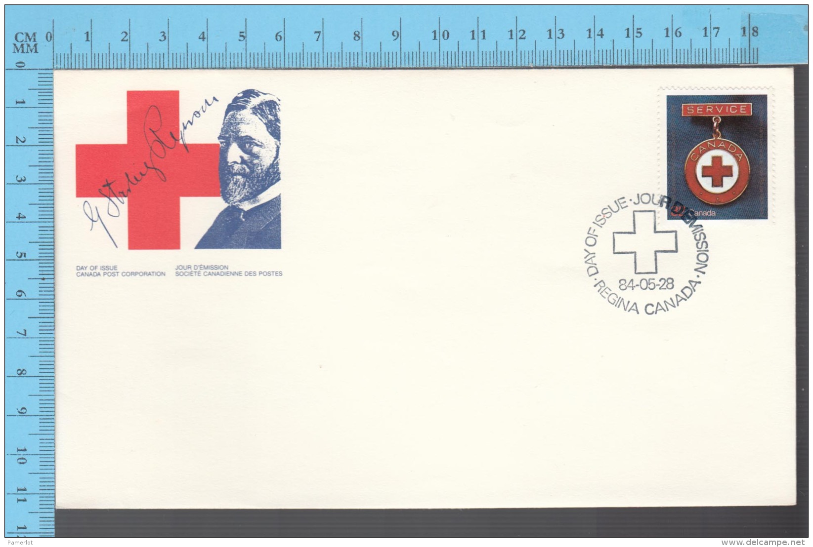 Canada - 1984  Scott #1013, Canadian Red Cross, Meritorius Service Medal - FDC PPJ , Fancy Cancelation - Croix-Rouge