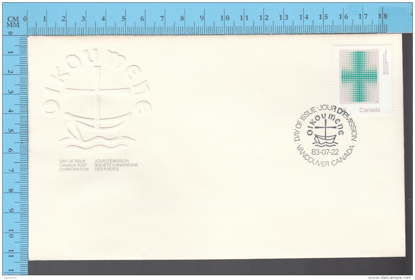 Canada - 1983  Scott #994, World Concil Of Church, Stylized Cross - FDC PPJ , Fancy Cancelation - Christianisme