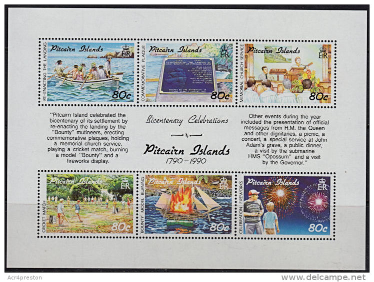 A5656 PITCAIRN ISLANDS 1991, SG 389a Bicentenary Pitcairn Islands Settlement (4th Issue)  MNH - Pitcairn Islands