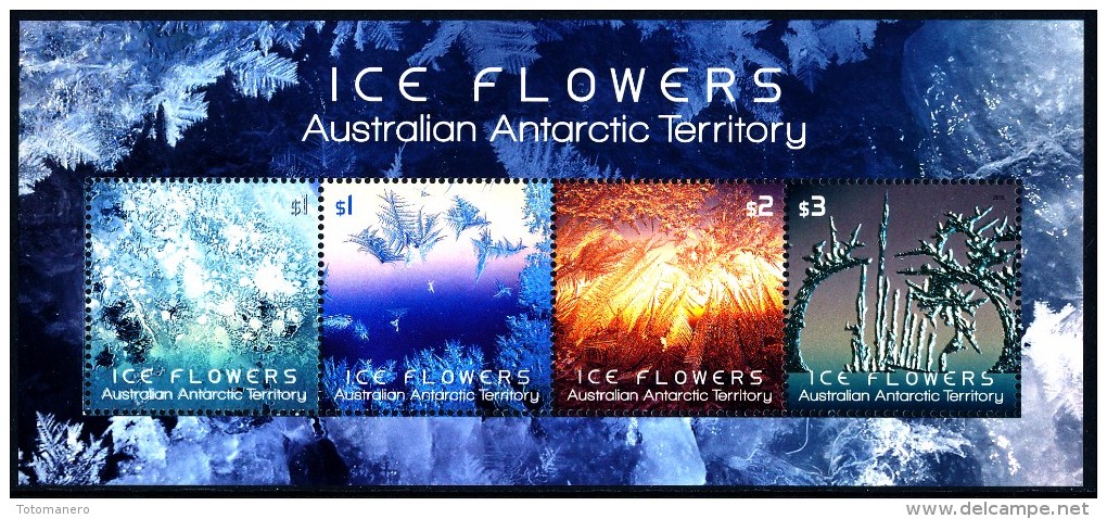 A.A.T. AUSTRALIAN ANTARCTIC TERRITORY 2016 Ice Flowers Minisheet  [MNH] - Nuovi