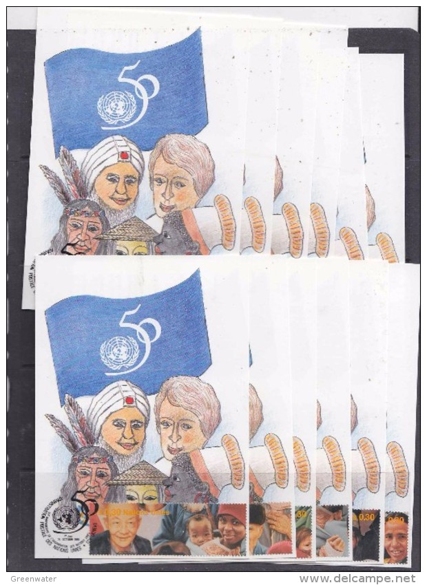 United Nations Geneva 1995 50Y Uno 12 Maxicards (33234) - Maximum Cards