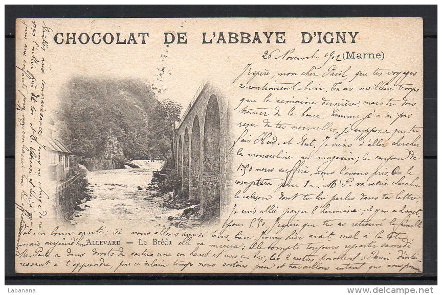 Pub, Chocolat De L'abbaye D'Ingny, Allevard, Le Breda (38) - Publicités