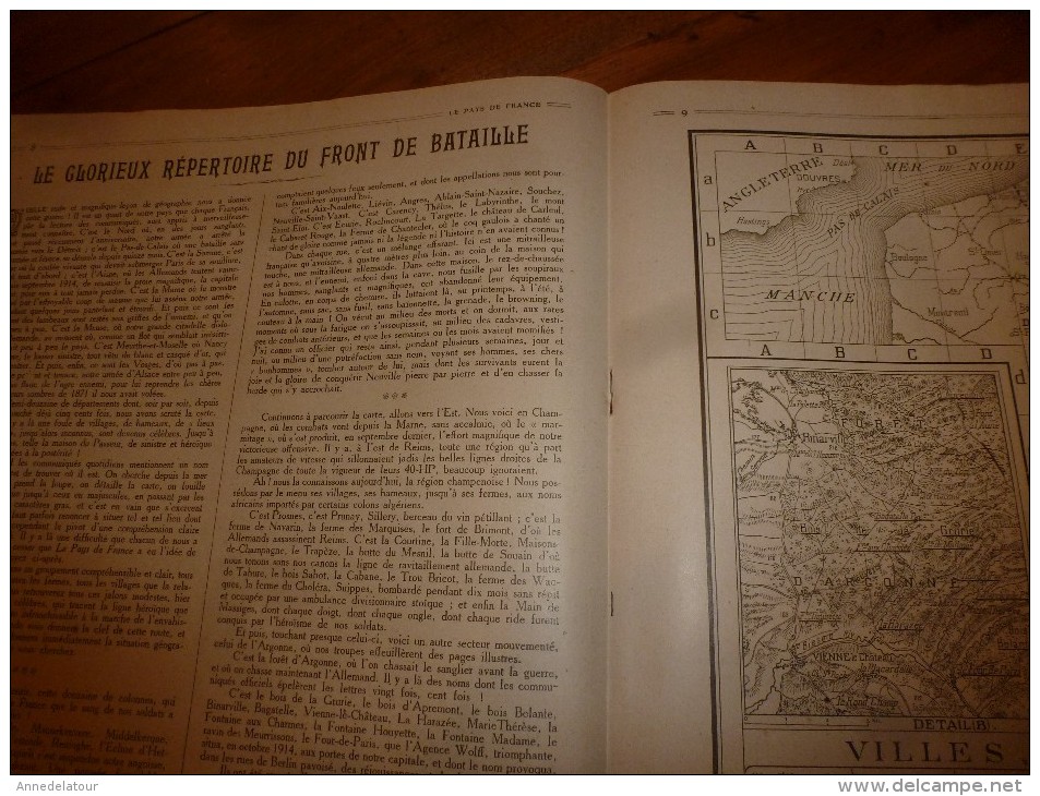 1915 LPDF: Glorieux Répertoire Des Batailles Sur Les Fronts Des Villes,villages Et Hameaux (important Documentaire)++++ - Autres & Non Classés