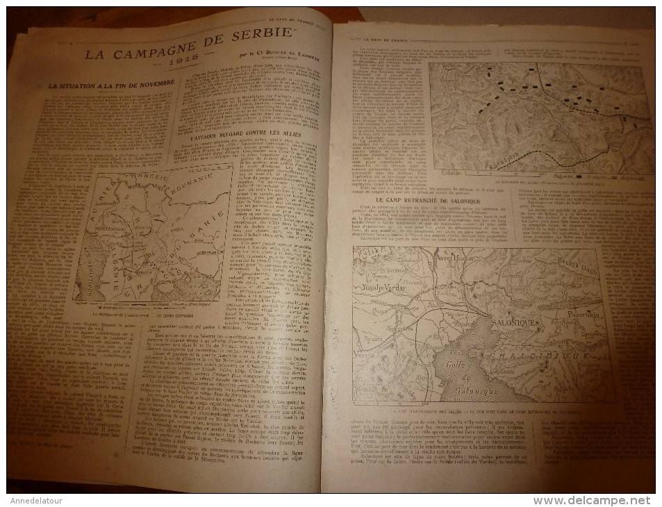 1915 LPDF: Glorieux répertoire des batailles sur les fronts des villes,villages et hameaux (important documentaire)++++