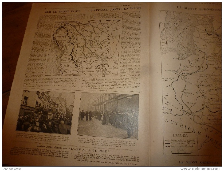 1915 LPDF: Glorieux répertoire des batailles sur les fronts des villes,villages et hameaux (important documentaire)++++