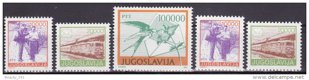 YUGOSLAVIA 1989. Definitive, MNH (**), Mi 2389/91 A, C - Ungebraucht