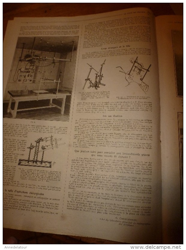 1915 LPDF:Belgique inondée;Musée des objets martyrisés (par balle,obus,etc);ENCONA coulé;Rayon X;Goumiers et Poilus;