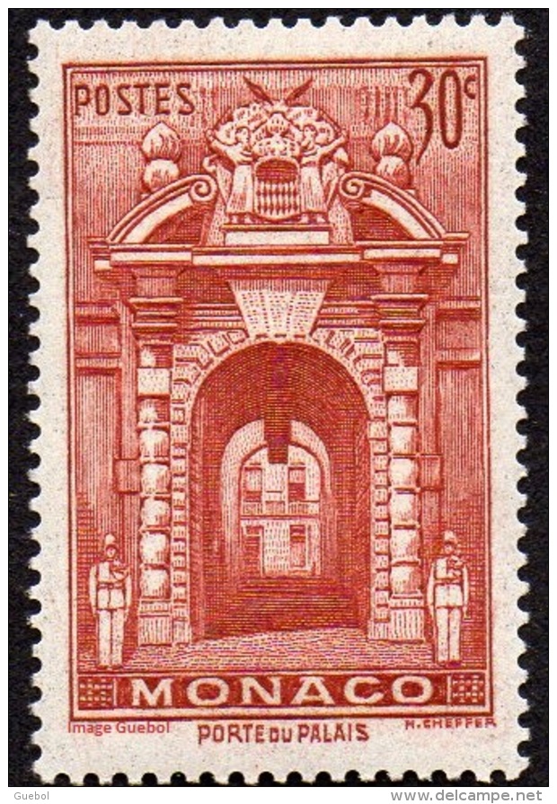 Monaco - N°  171 A * La Porte Palais - 30c Rouge Brique - Unused Stamps