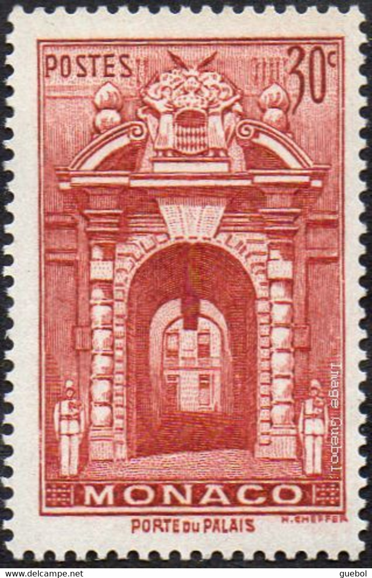 Monaco N°  171 A ** La Porte Palais - 30c Rouge Brique - Unused Stamps