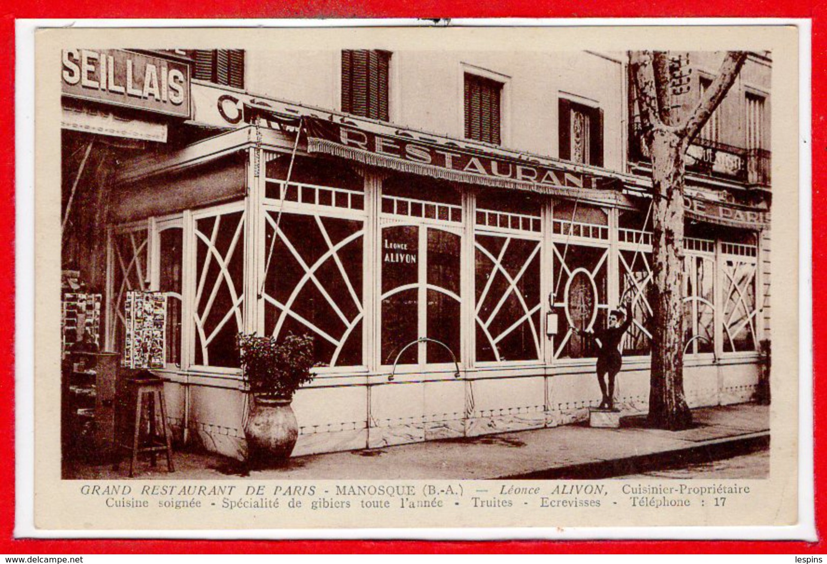 04 - MANOSQUE -- Grand Restaurant De Paris - Léonce ALIVON - Manosque