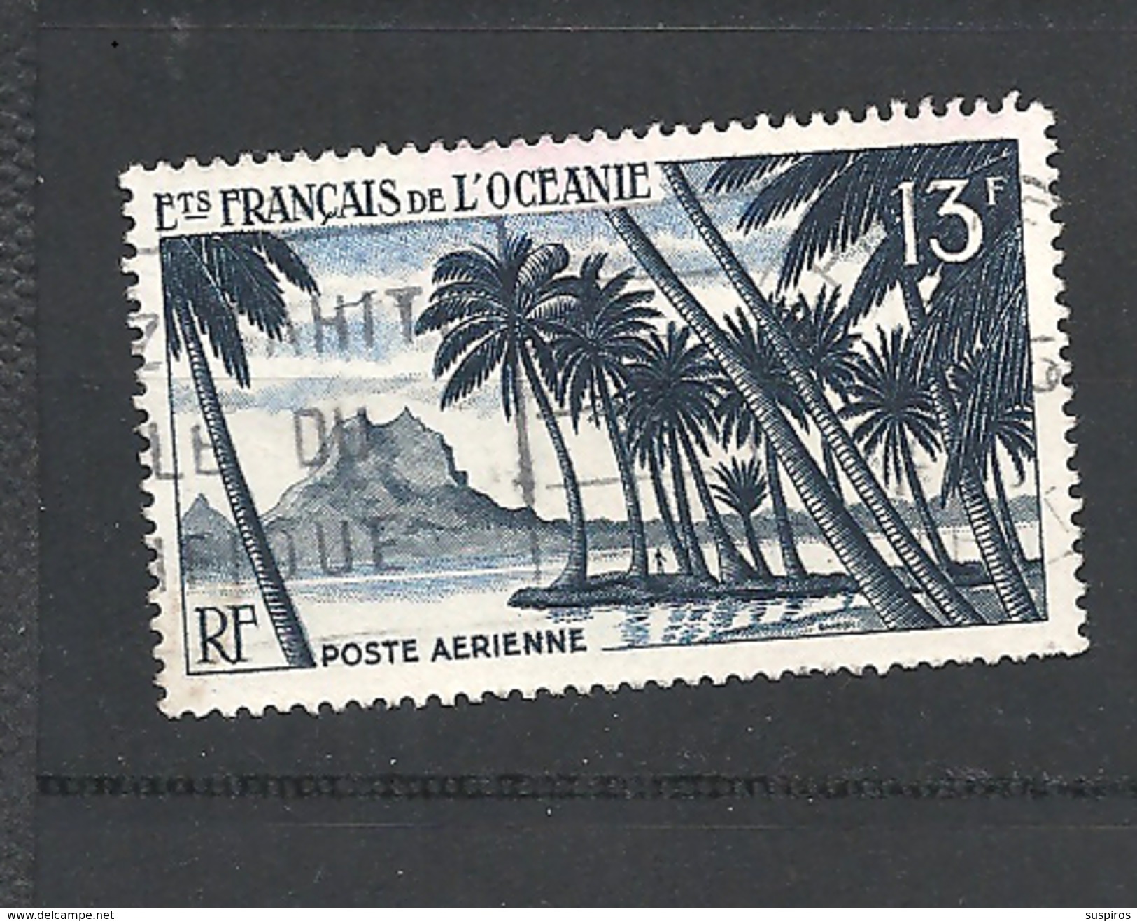 OCEANIA   1955 Airmail - Mt.Pahia, Bora-Bora  USED - Used Stamps