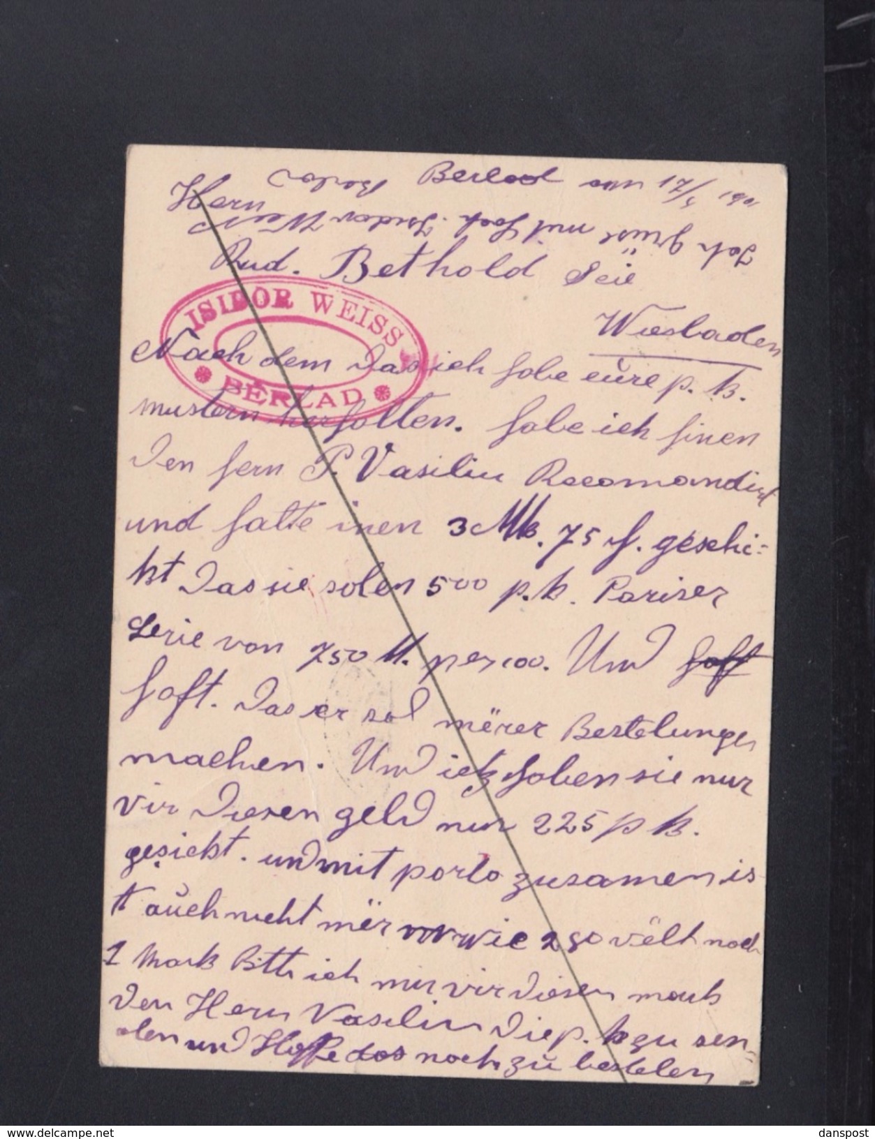 Romania Stationery 1901 Barlad To Germany - Briefe U. Dokumente