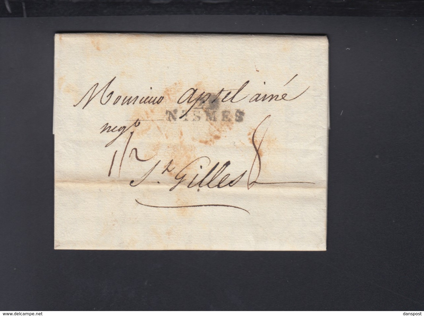 Lettre 1792 Nismes Nimes Pour St. Gilles - 1790-1794 (Révol. Autrich. Et Invas. Franç.)