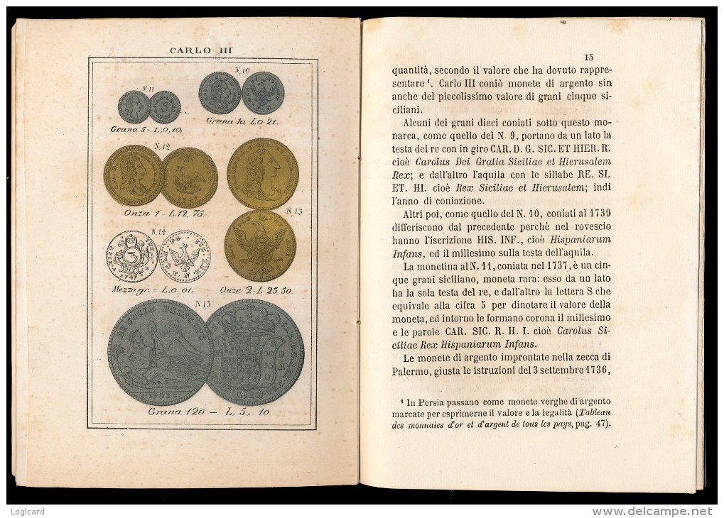 NUMISMATICA CONTEMPORANEA SICULA OSSIA LE MONETE DI CORSO PRIMA DEL 1860 - G. MAJORCA 1870 - Libri Antichi