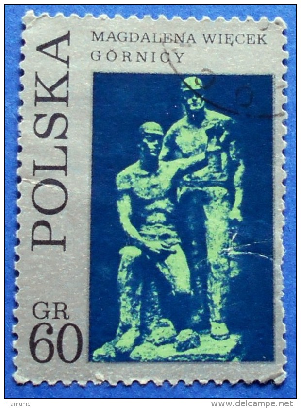 POLAND SCULPTURES M.WIECEK *MINERS* 60 Gr.1971 Mic.2099 - USED - Used Stamps