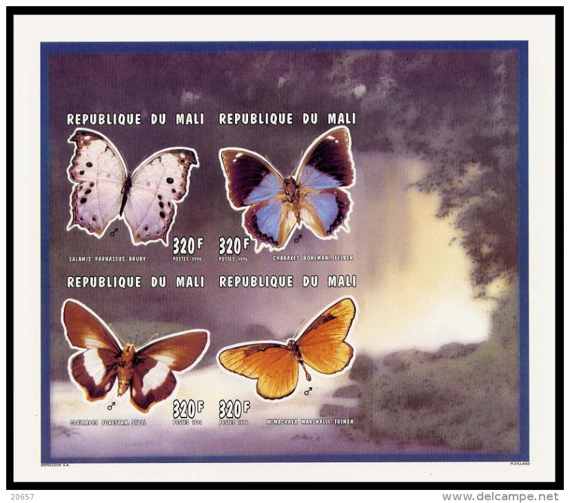 Mali 0844/47 Imperf Papillon - Papillons