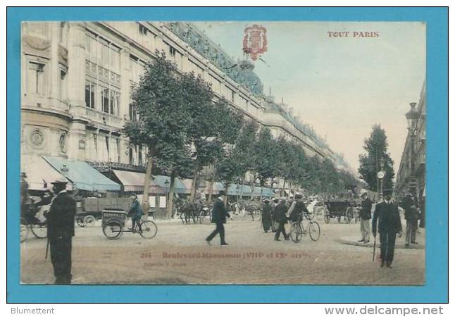 CPA 294 TOUT PARIS Edition FLEURY - Boulevard Haussmann (VIIIè Et IXème) - Distrito: 09