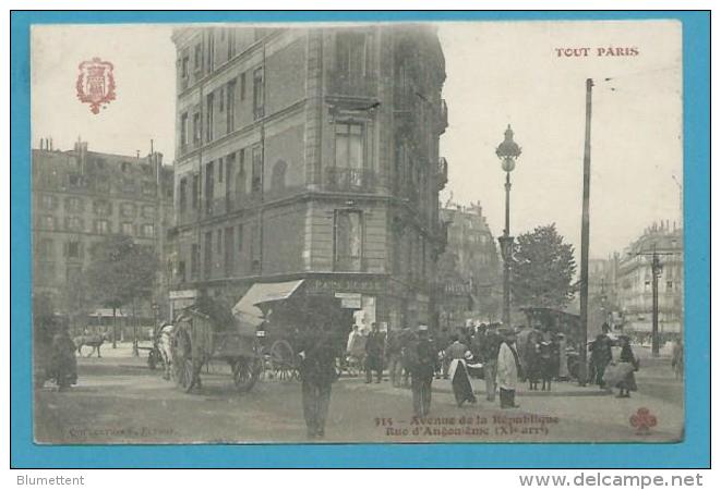 CPA 315 TOUT PARIS Edition FLEURY - Avenue De La République Rue D'Angoulême (XIème Arrt) - Arrondissement: 11