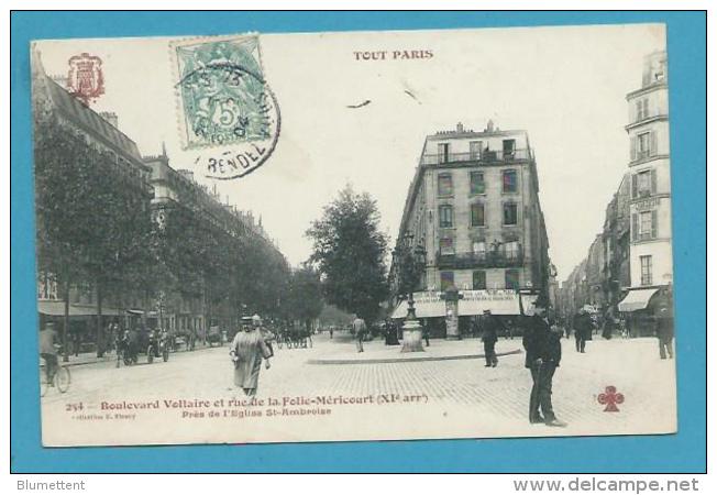 CPA 254 TOUT PARIS Edition FLEURY - Boulevard Voltaire Et Rue De La Folie-Méricourt (XIème Arrt) - Arrondissement: 11