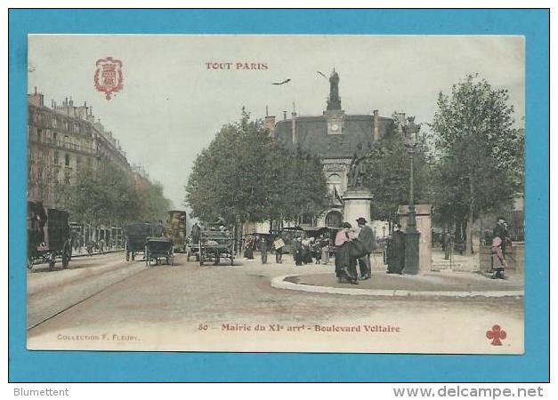 CPA 80 TOUT PARIS Ed. FLEURY - Mairie Boulevard Voltaire  (XIème Arrt) - Arrondissement: 11