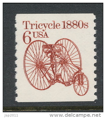 USA 1985 Scott # 2126. Transportation Issue: Tricycle 1880s, MNH (**). - Coils & Coil Singles