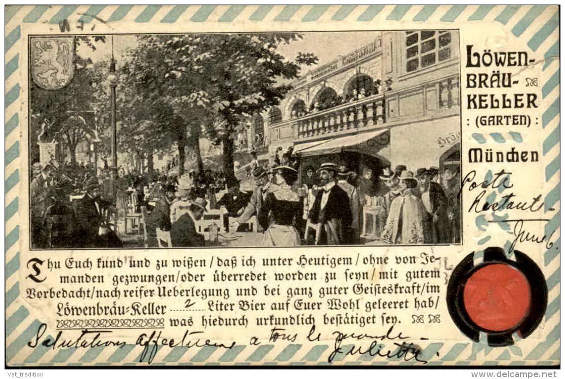 ALLEMAGNE - Carte Postale De Muenchen , Vue Très Animée De Terrasse De Café En 1907 - A Voir - L 5132 - Muenchen