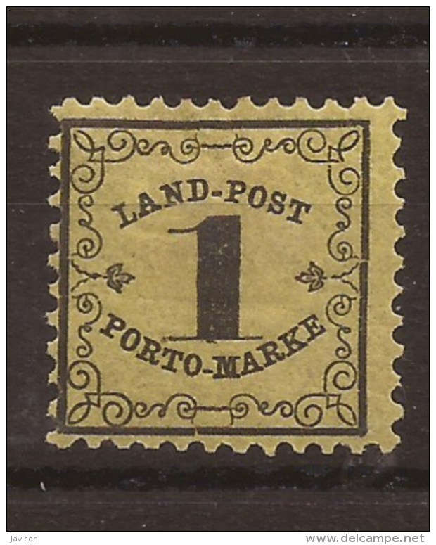 Alemania Germany 1862 Land Post Porto Marken Taxe 1 - Mint