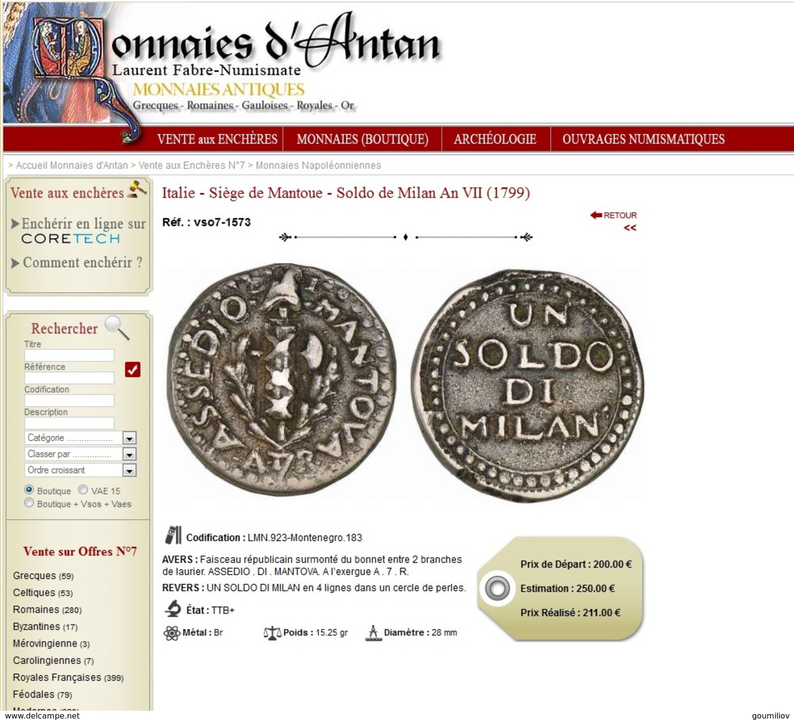 Italie - Siège De Mantoue - Soldo De Milan An VIII 3998 - Mantua