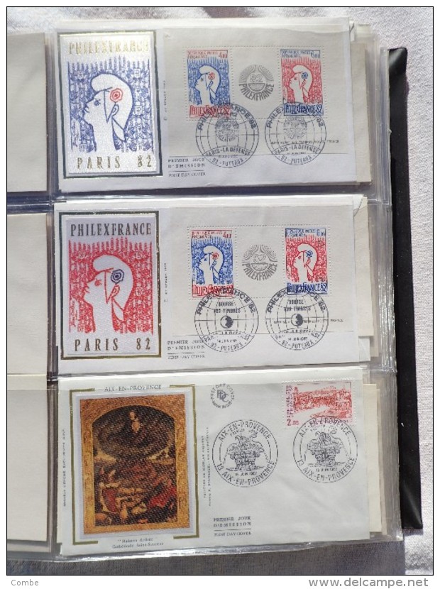 ALBUM FRANCE FDC 1 FDC 180 DOC FDC 1981 - 1984 DONT CNEP ET 1 AEROGRAMME