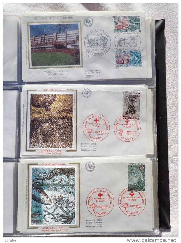 ALBUM FRANCE FDC 1 FDC 180 DOC FDC 1981 - 1984 DONT CNEP ET 1 AEROGRAMME