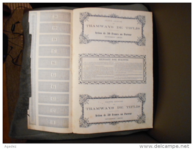 Action De 50F"Tramways De Tiflis"(Tbilissi Georgie Russie Russia) 1895 N°48953 Bon état,reste Des Coupons - Russie