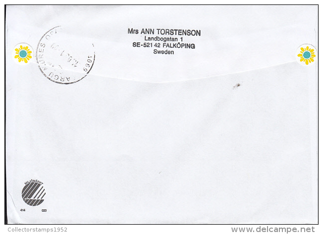 51411- ABC- ALPHABET, STAMPS ON COVER, 2013, SWEDEN - Lettres & Documents