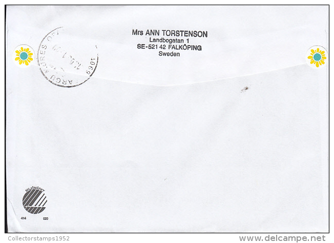 51411- ABC- ALPHABET, STAMPS ON COVER, 2013, SWEDEN - Brieven En Documenten