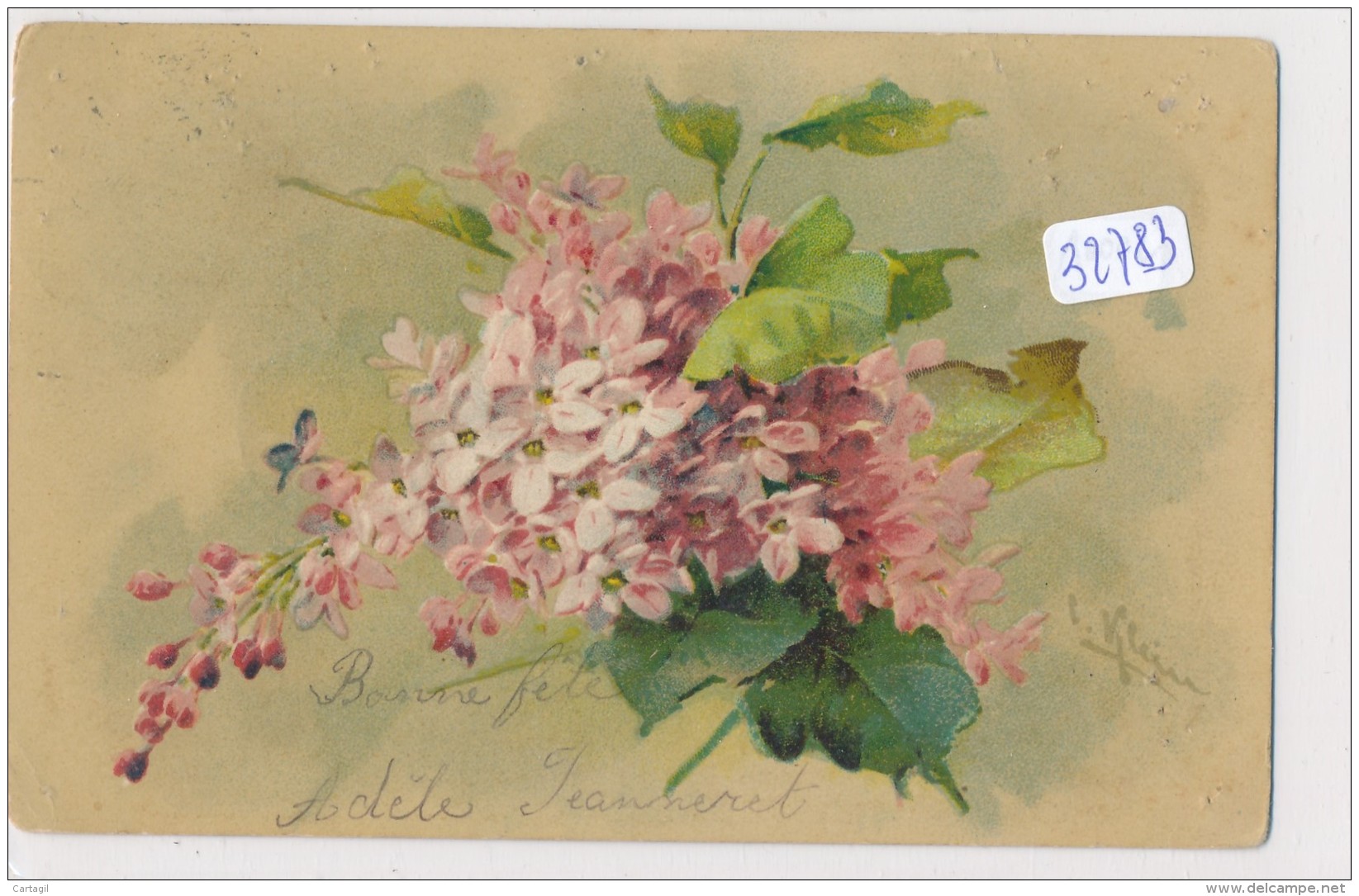 CPA ( Précurseur) -32783 -Illustrateur - Motif Floral Par Catharina Klein ( En L'état - Nombreuses Piqures D'aiguille) - Klein, Catharina