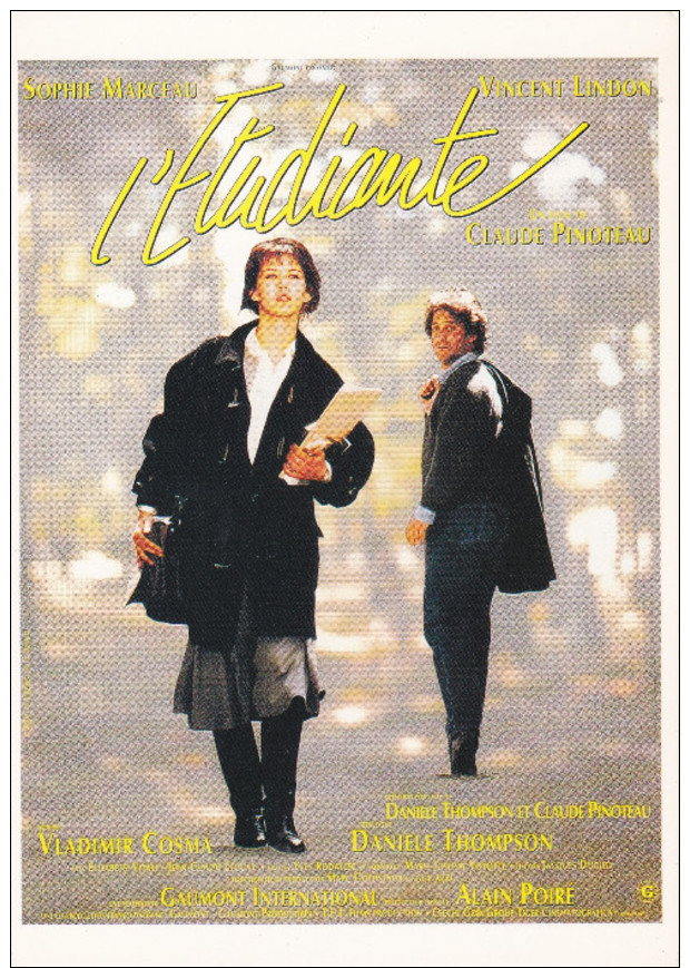 CPM -  L' ETUDIANTE  -  Avec Sophie MARCEAU Et Vincent LINDON      //  TBE - Affiches Sur Carte