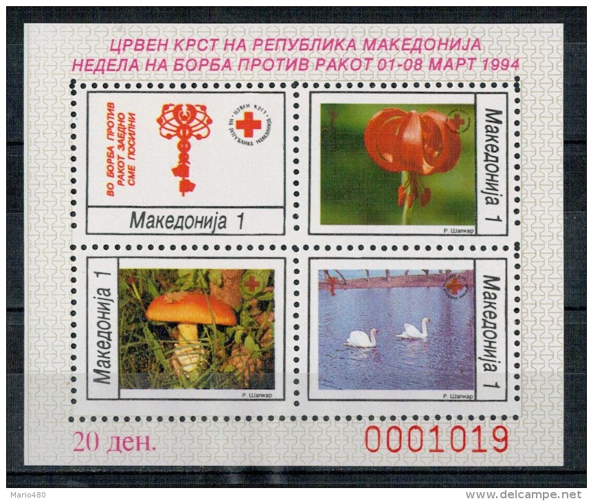 MACEDONIA   1994    RED CROIX    1 SHEET      (2SCAN)   MNH ** - Macedonia Del Nord