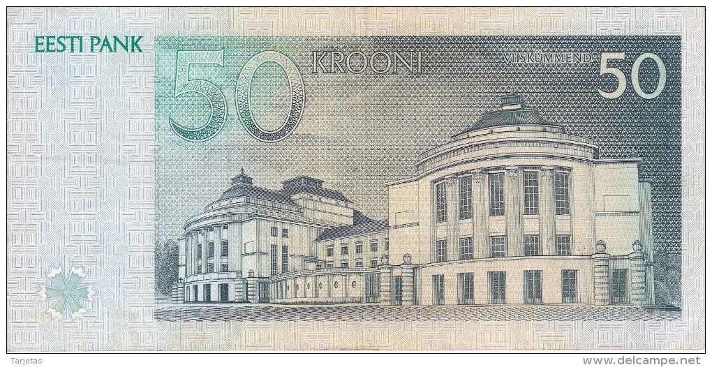 BILLETE DE ESTONIA DE 50 KROONI DEL AÑO 1994 SERIE AD (BANK NOTE) - Estonia