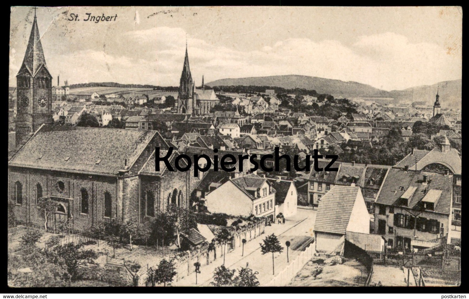 ALTE POSTKARTE ST. INGBERT TOTALANSICHT PANORAMA AK Ansichtskarte Postcard Cpa - Saarpfalz-Kreis
