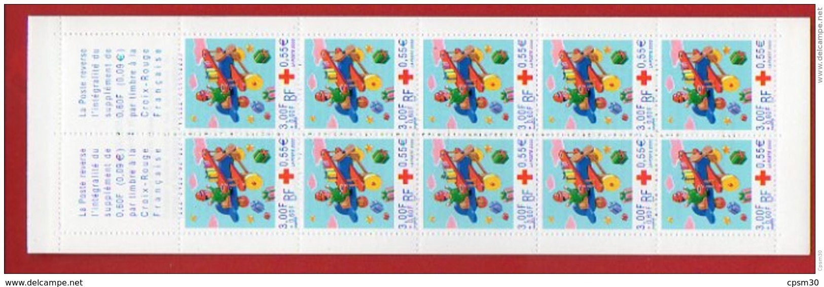 Timbres - Croix Rouge 2000 - Fètes De Fin D'année - Faciale 30.00 Fr (valeur 4.60 €) - Carnet N° 3362 - Croix Rouge