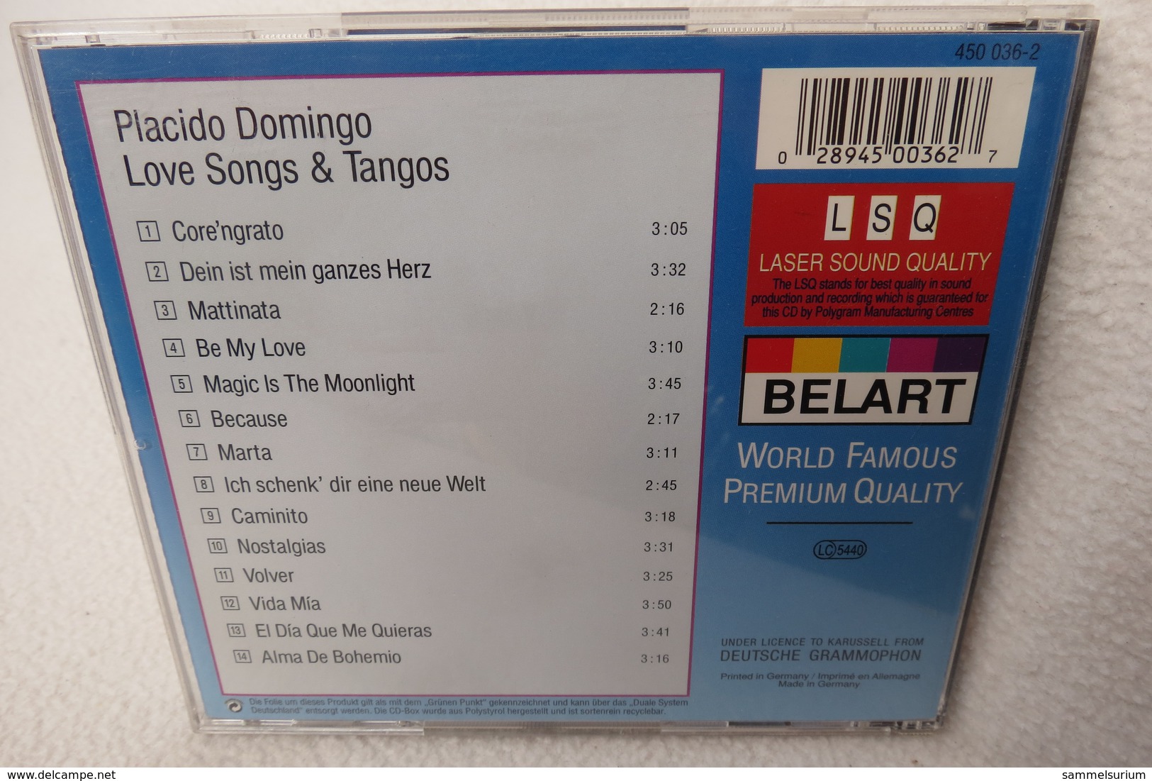 CD "Placido Domingo" Love Songs & Tangos - Sonstige & Ohne Zuordnung