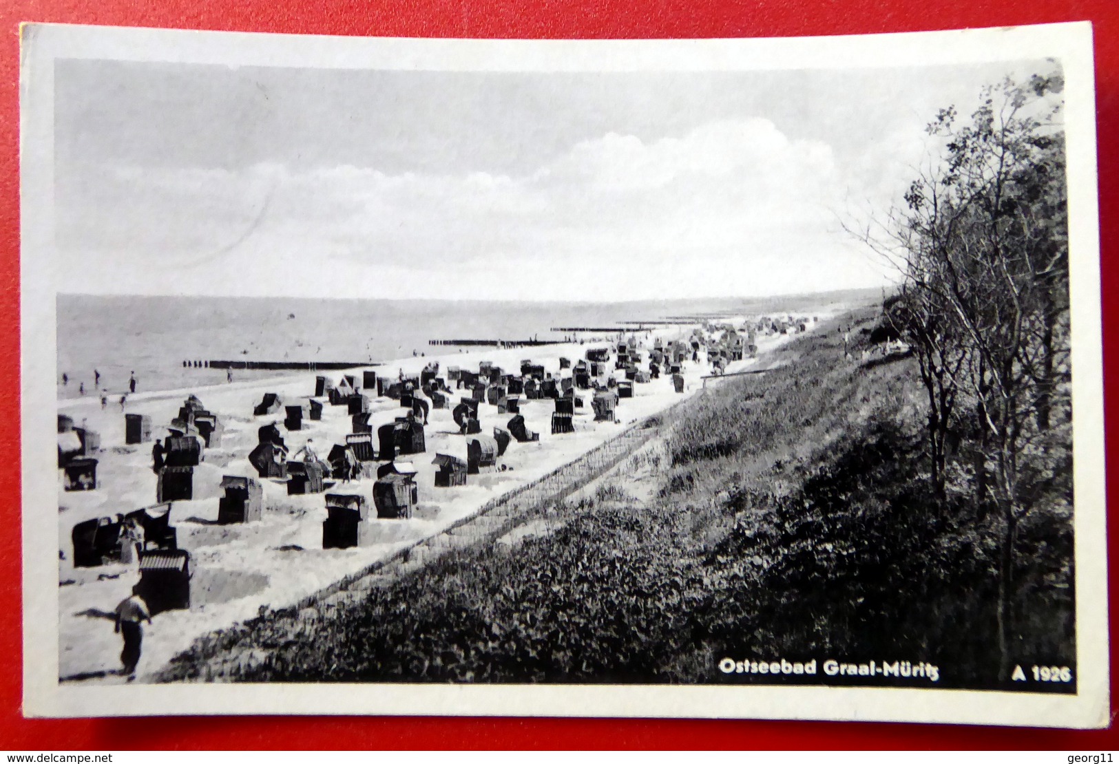 Ostseebad Graal-Müritz - 1957 - Strand - DDR - S/w Kleinformat - Rostock Ostsee - Graal-Müritz