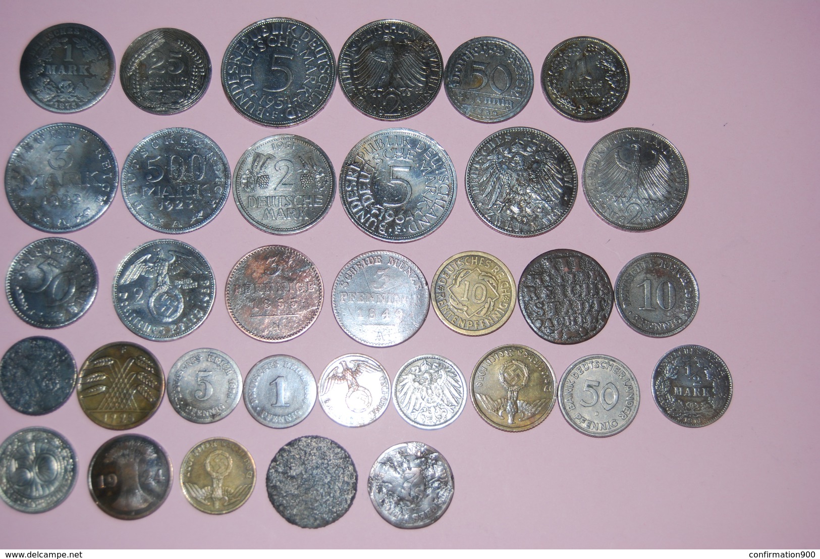 Lots 33  Pièces Allemands,Allemagne Ancienne Pièce - Small Coins & Other Subdivisions