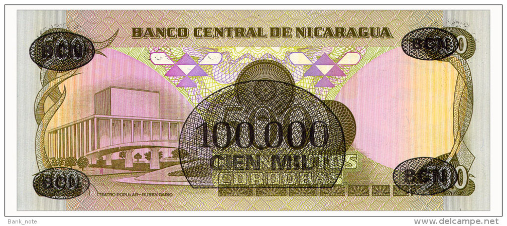 NICARAGUA 100000 CORDOBAS 1987 Pick 149 Unc - Nicaragua