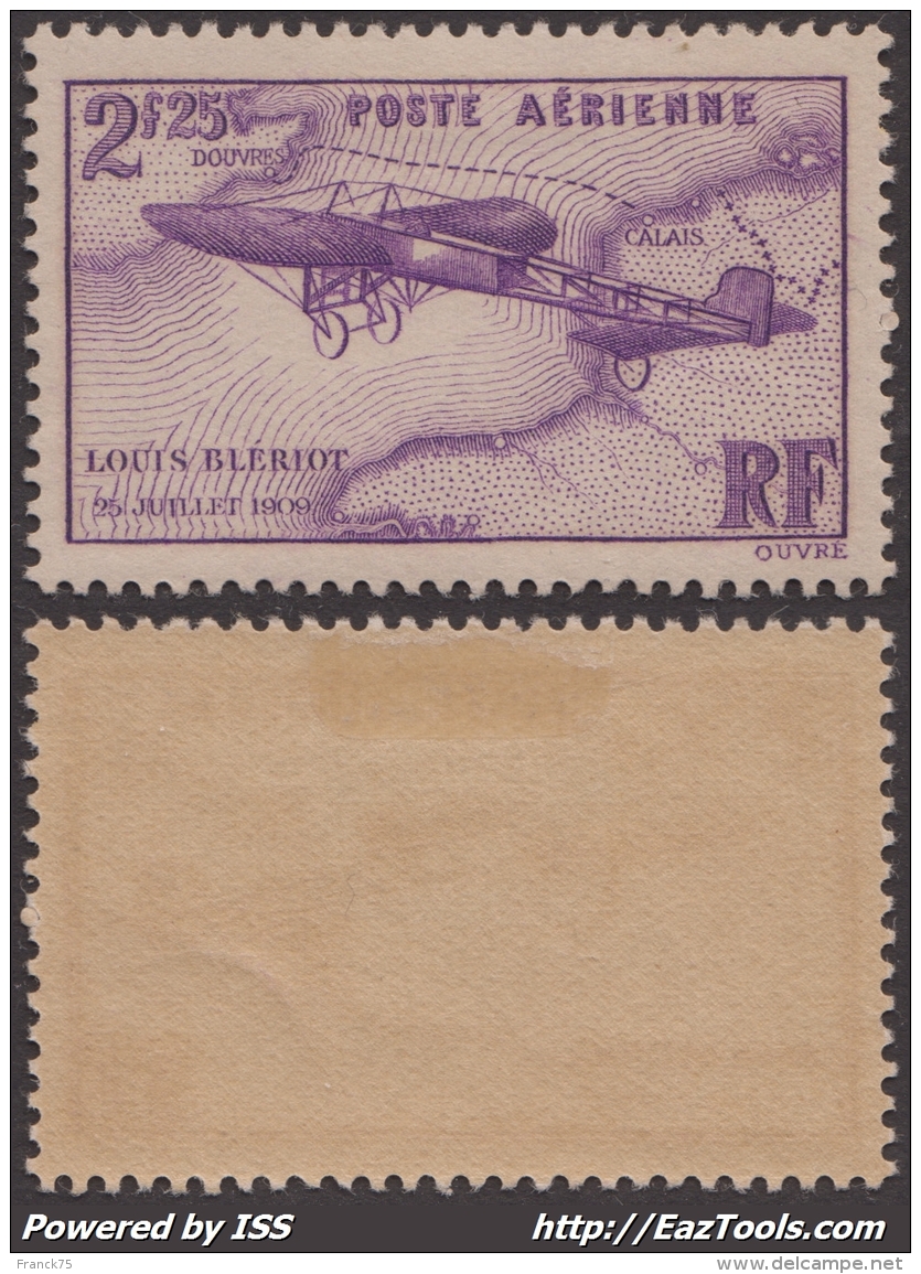 2f25 Louis Blériot Neuf * TB (Y&amp;T N° 7 , Cote 25&euro; ) - 1927-1959 Neufs