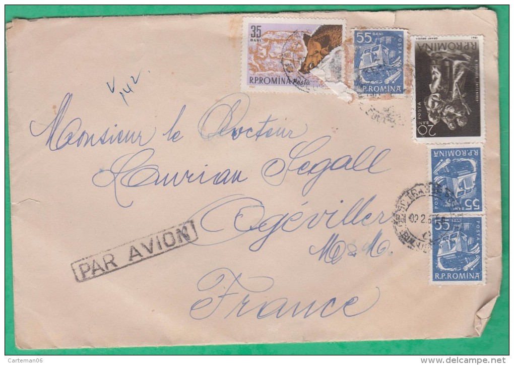 Roumanie - N°1698, 1762 Et 1783 Sur Lettre Par Avion - Oblitération De Départ De Bucuresti - Poststempel (Marcophilie)