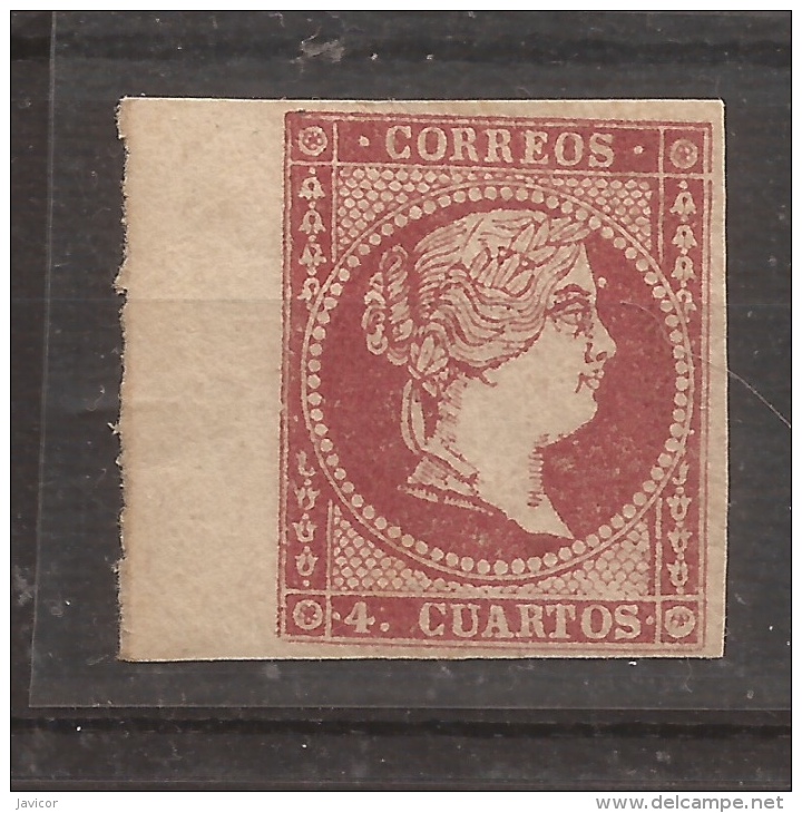 1858 Septiembre - Isabel II Edifil 48 Borde Hoja - Unused Stamps