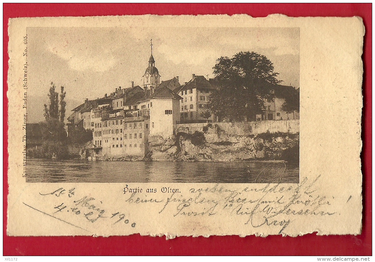 FIS-11  Gruss Aus Olten. Aar.  Pionier. Gelaufen In 1901. - Olten